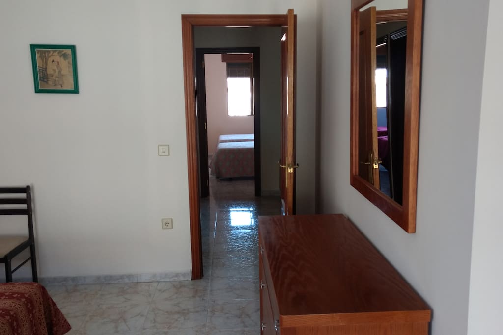 Double bedroom to bedroom one corridor