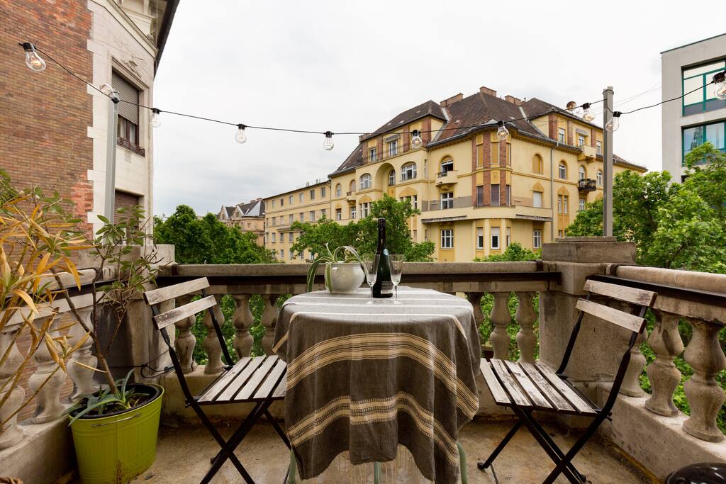 The balcony is a great place to have coffee in the morning, or unwind with a glass of wine in the evening.