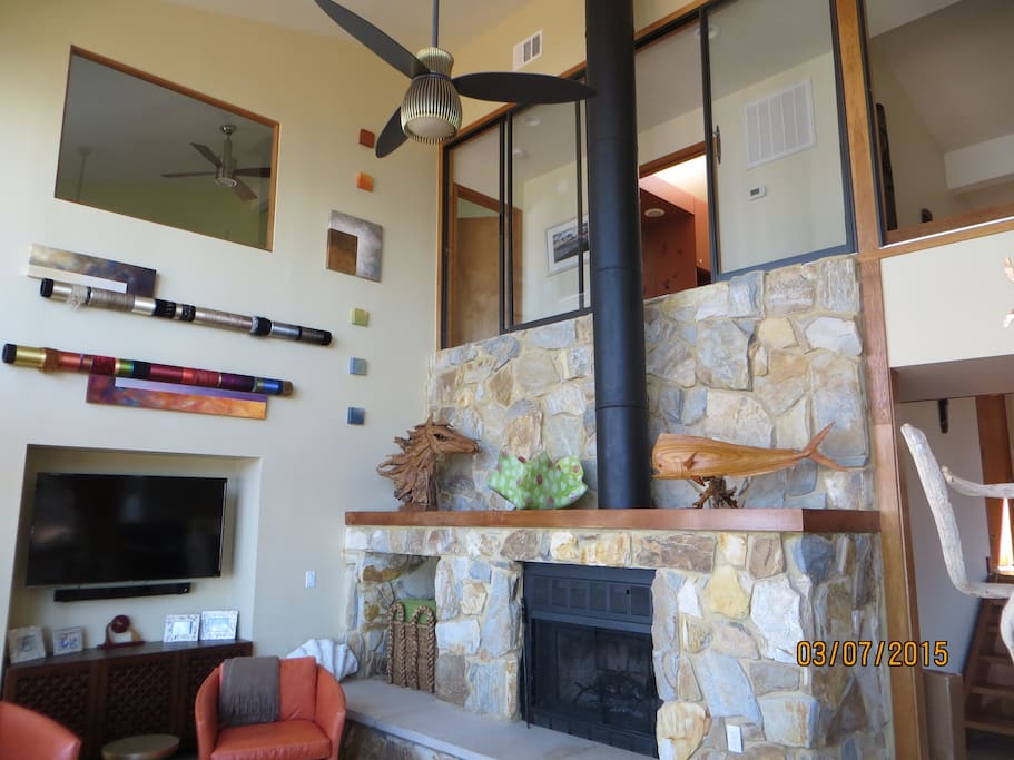 Living room and upstairs hallway