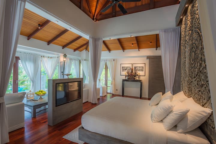 La suite Garden (75 m2) avec son propre spa et jacuzzi privés