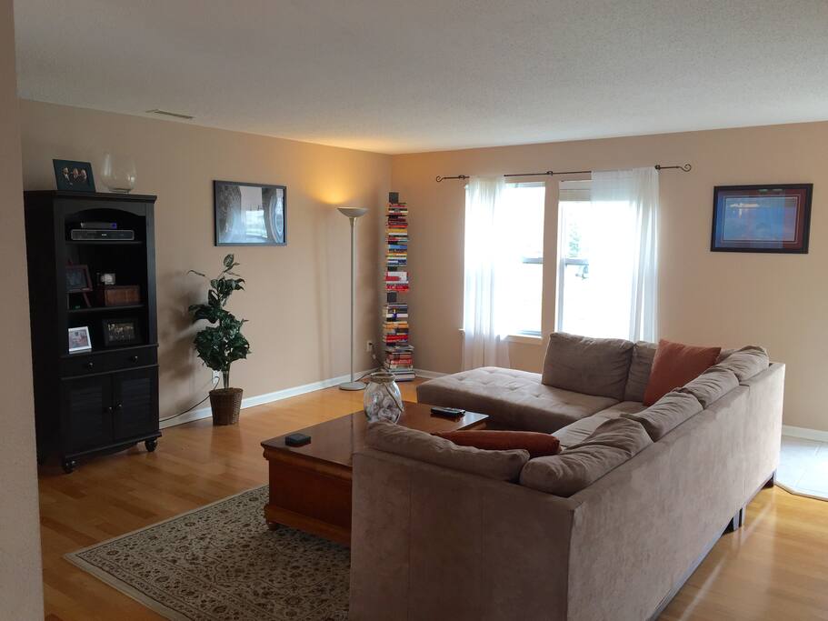 Living room. Couch easily sleeps 2.