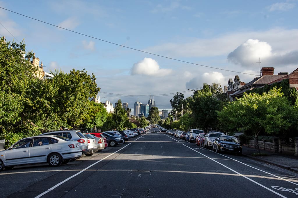The city is so close! Walk, ride or tram