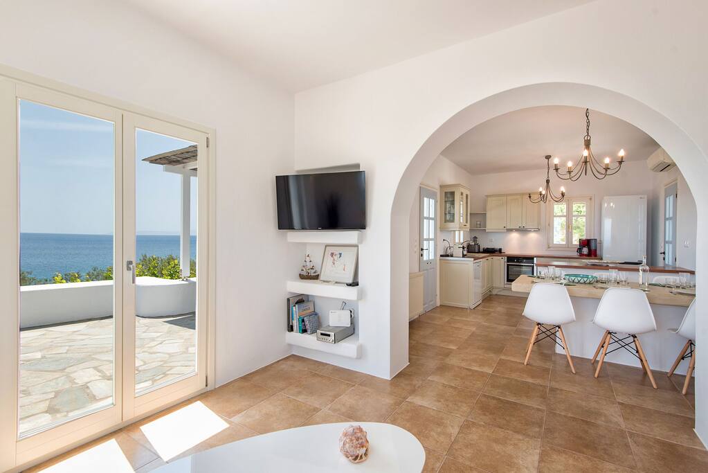 Living room and open kitchen