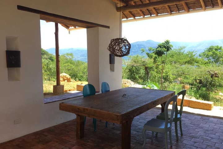 Open living space with view of the Andes.