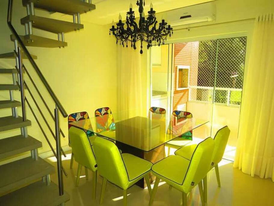 Primeiro andar da cobertura: Sala de jantar