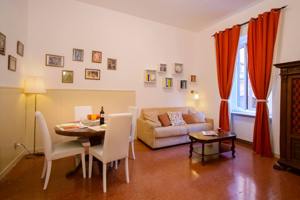 The bright and quiet living room