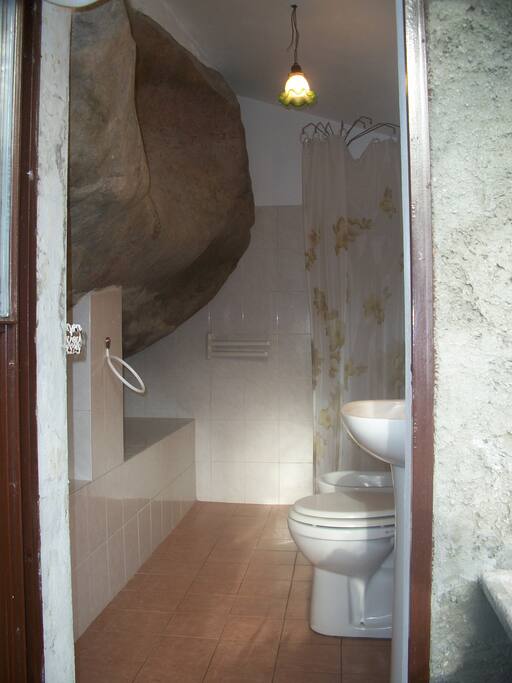 Bagno esterno con "l'intruso"