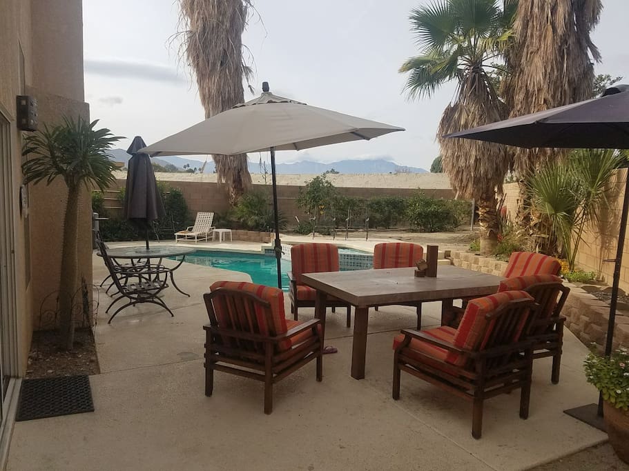 backyard, facing west