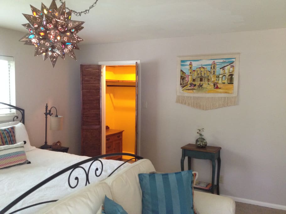 Enjoy the Mexican punched-tin star mood lighting