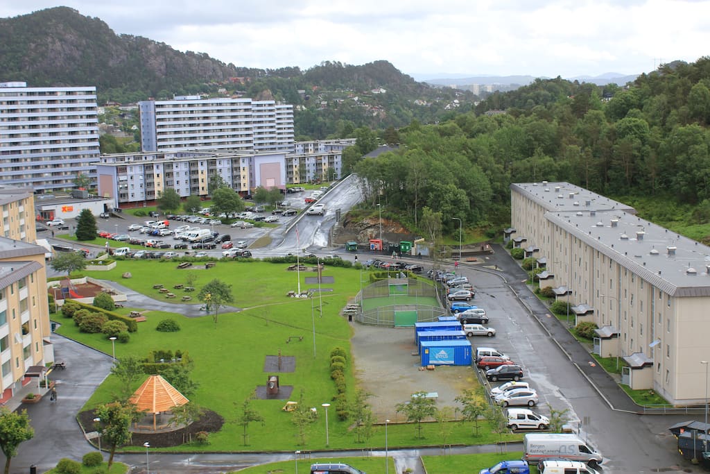 The view outside from the balcony...