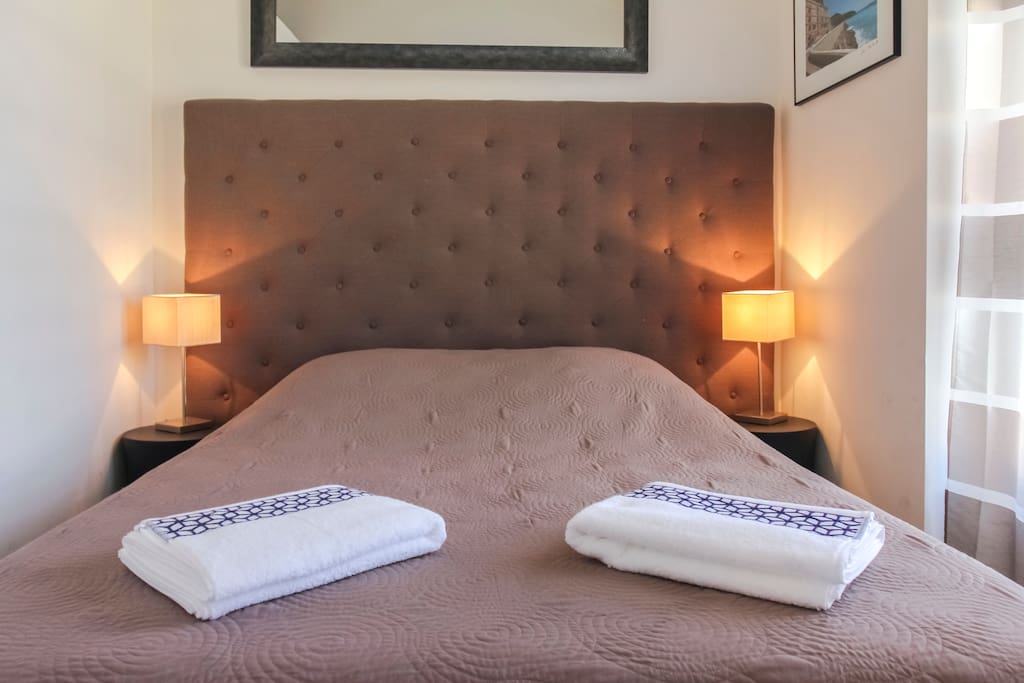 Bedroom with comfortable double bed