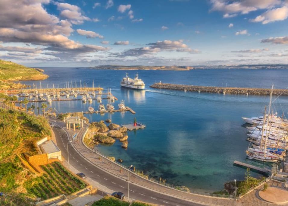 The Island of Gozo is reached by a regular ferry operating day and night.