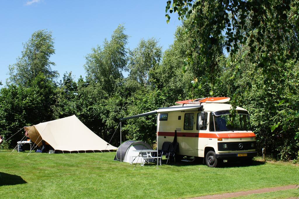 Pitches at campsite