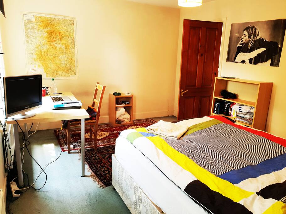 Decorative posters and Fairy lights (which turn on when dark) to create a relaxing atmosphere