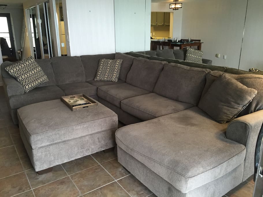 Living room large comfy couch
