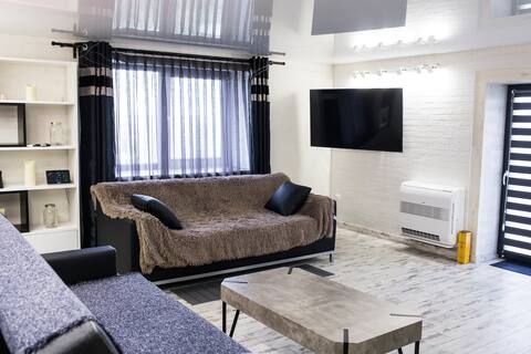 Loft-style studio apartment with beautiful view