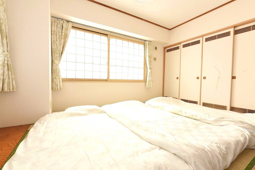Futons in Japanese room