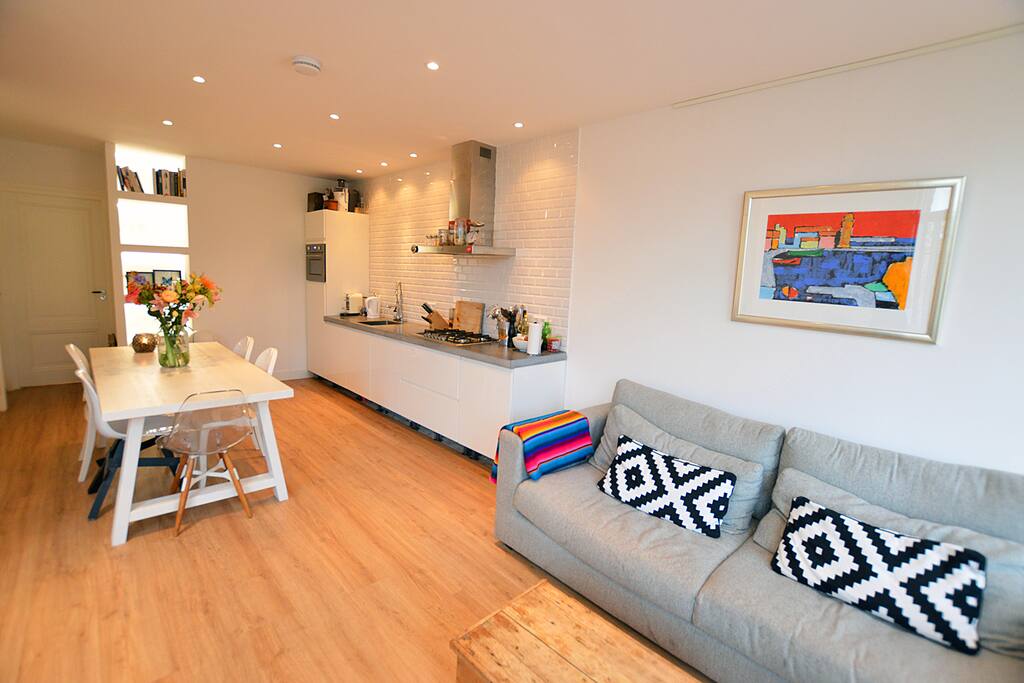 Comfortable sofa located in the living room for ultimate relaxation