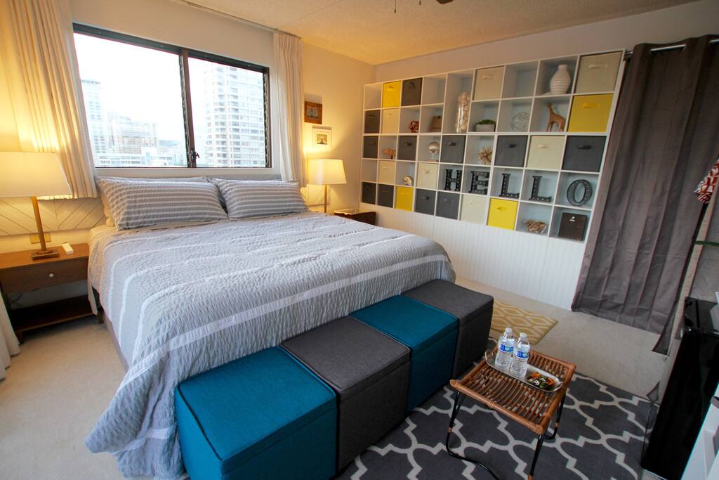 Memory form top king sized bed.