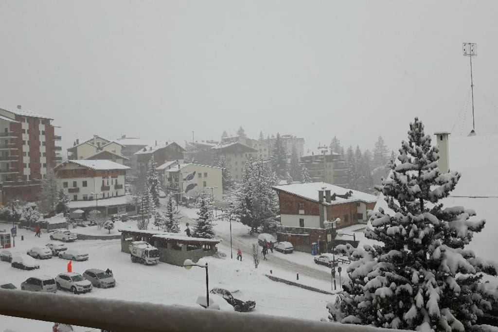 Vista dal terrazzo dell'appartamento