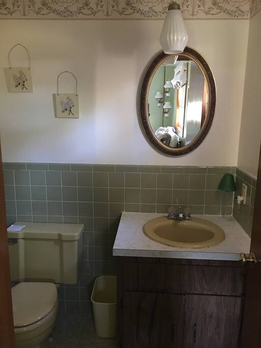 Half bath off master bedroom.