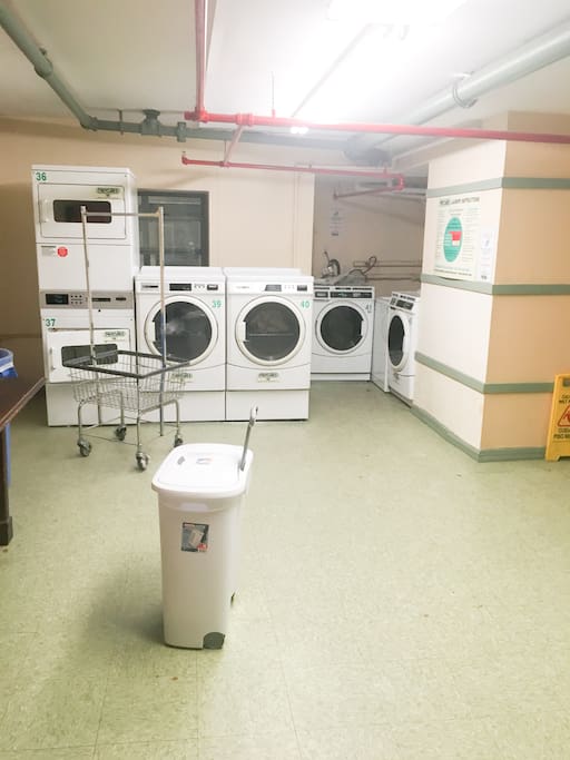 Laundry room by gym