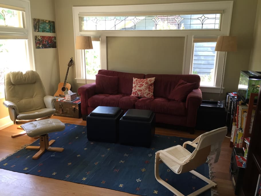 Very sunny living room.