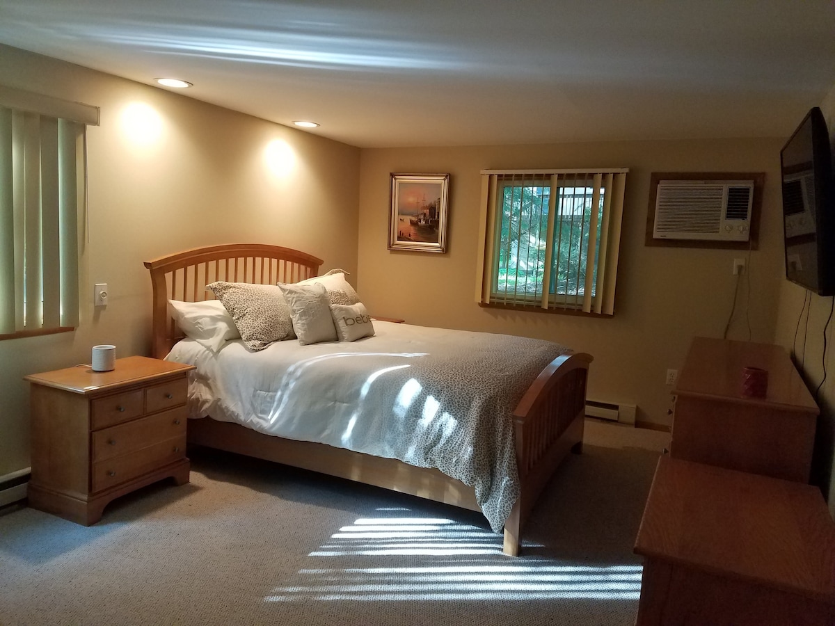 Главна спална соба со паметен телевизор од 50 инчи