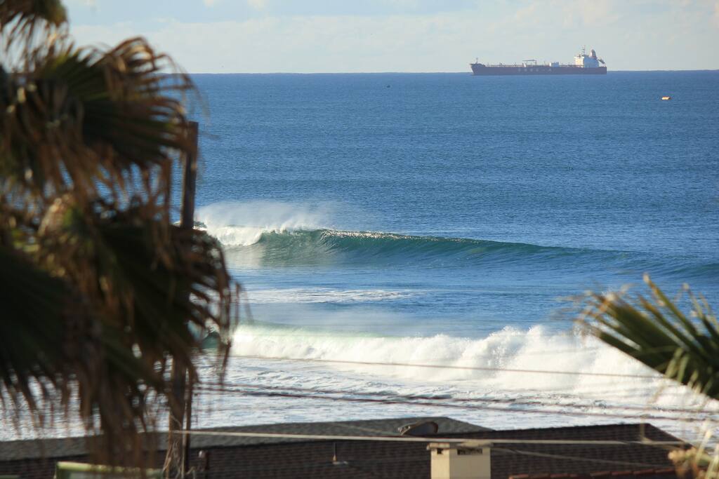 View from upstairs balcony