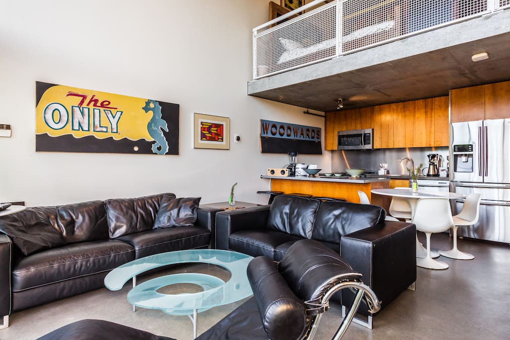 "The Only" Waterfall Building loft on Airbnb.