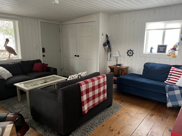 Lots of seating for everyone. One of the couches is a pullout.  The chaise lounge is the highly sought after space to get cozy and read a book or enjoy a nap.