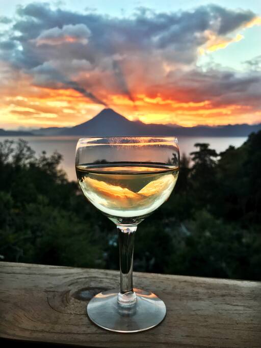 Sunset from our restaurant and bar