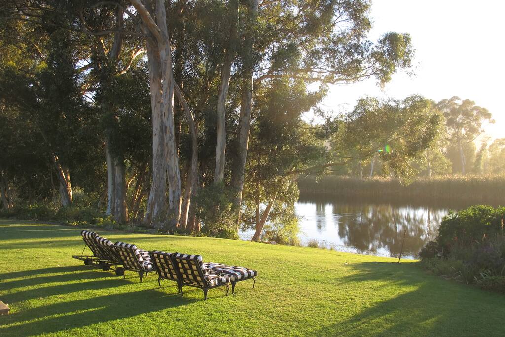 Chairs overlooking the dam