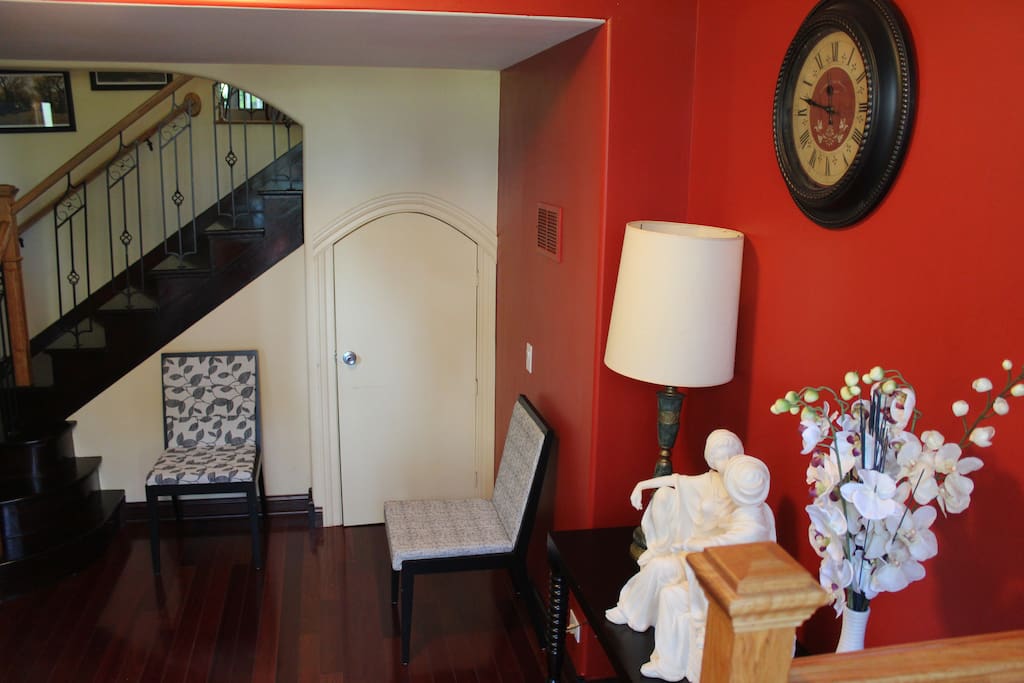 Den at the patio entrance