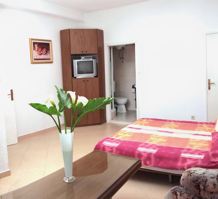 Inside the apartment