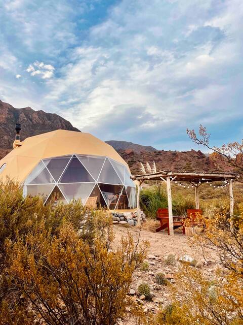 Dome in Potrerillos overlooking the "Suirirí" Dam