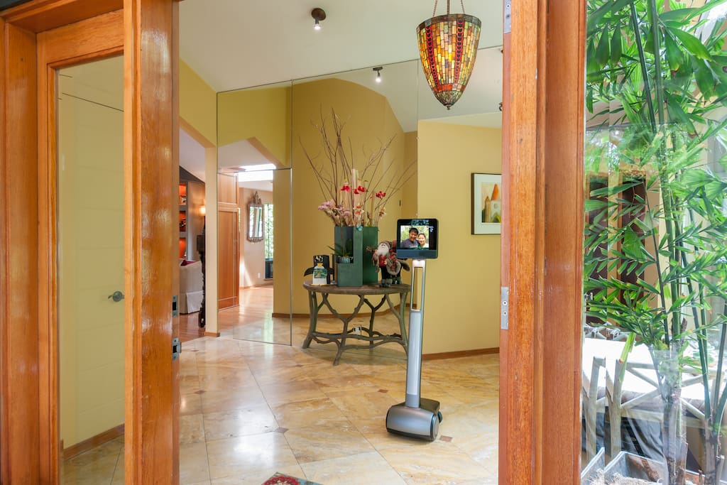 We have a Beam who serves as a remote robot that will talk to your family and friends.