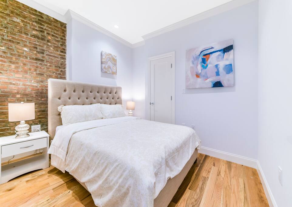 Artwork decorates each room to feel warm at home.