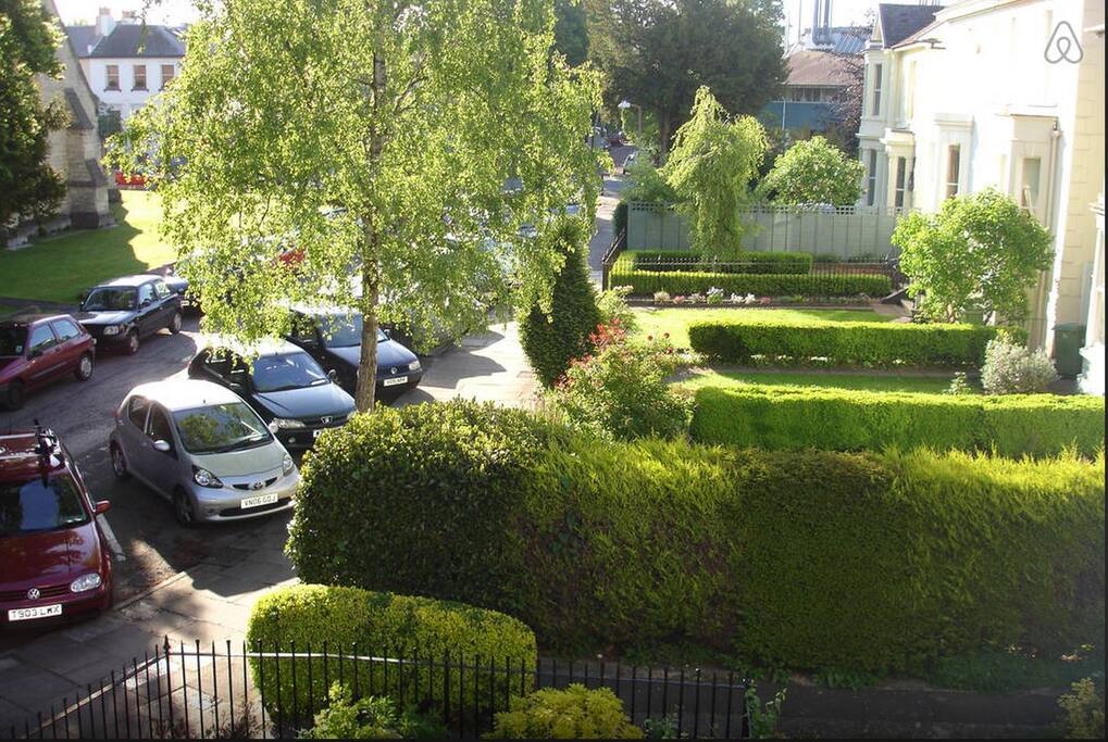 Looking out of house windows