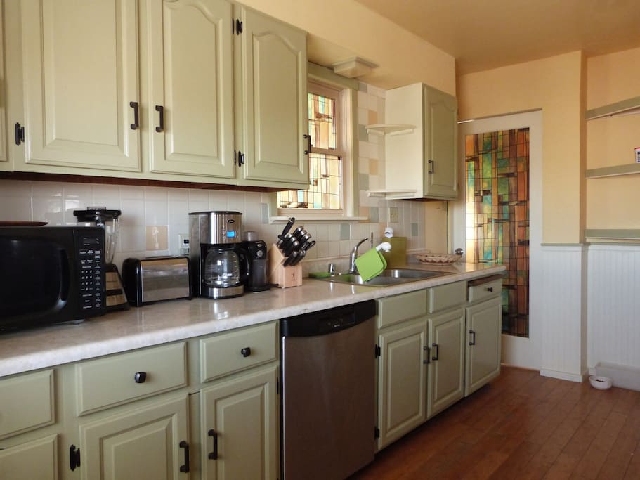 kitchen with appliances and utensils