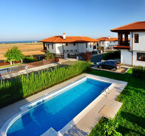 Amazing see Villa, situated in the cereal fields.