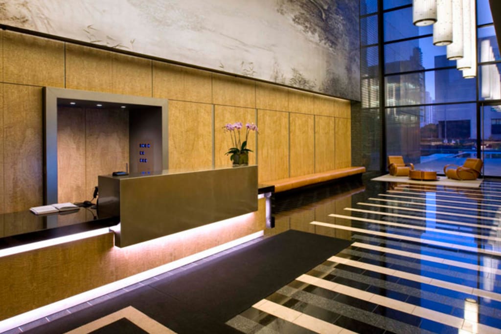 Lobby with doorman