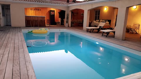 Cosy&Charme Bassin d 'Arcachon Heated Pool
