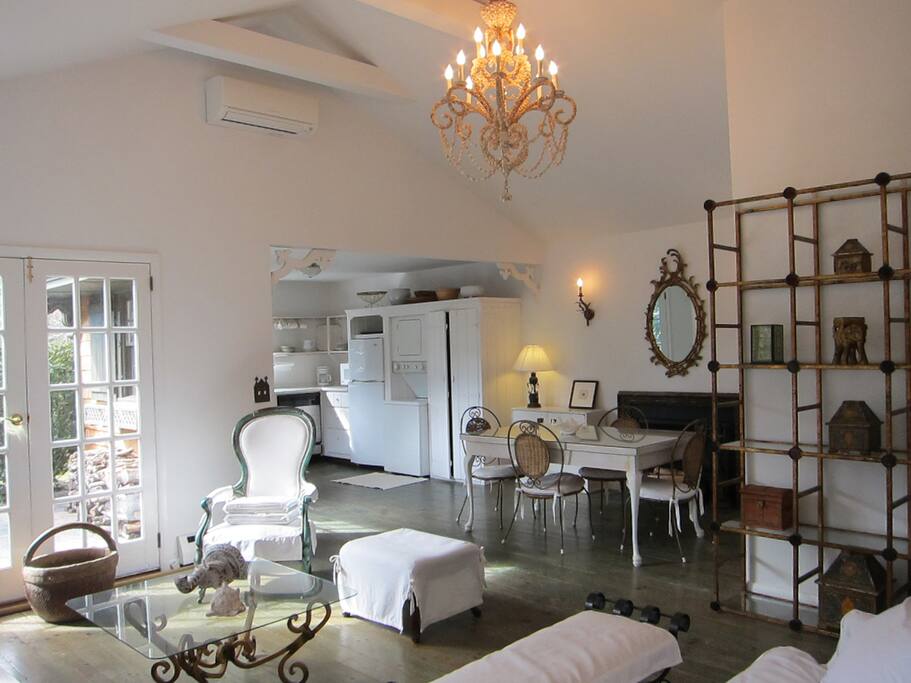 Open Living Area with Dining Table View 1