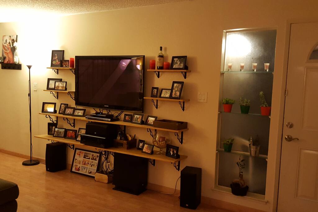 Great sound system and an apple TV