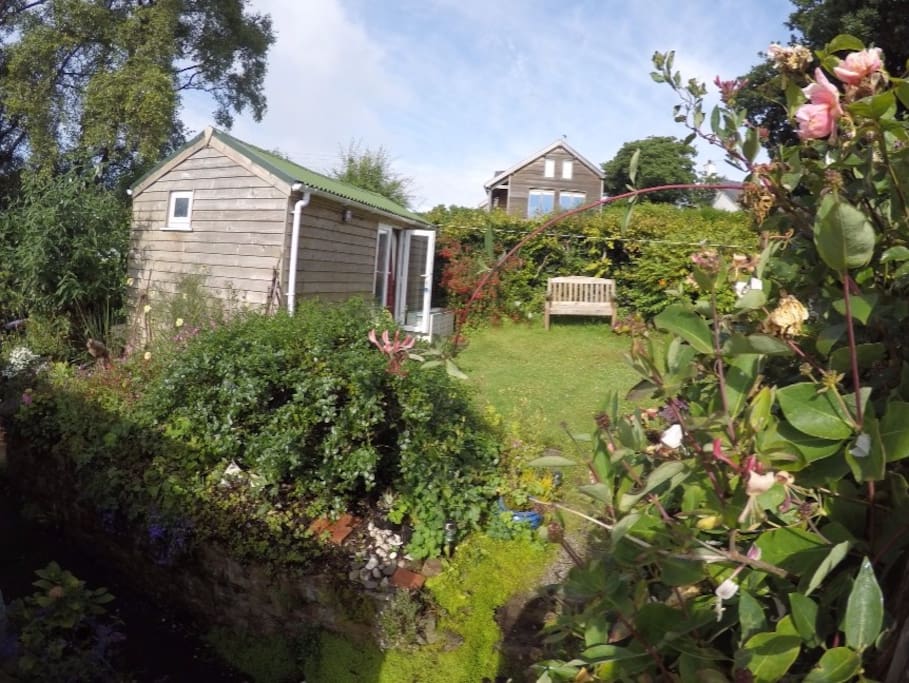 View of the cabin from the main house