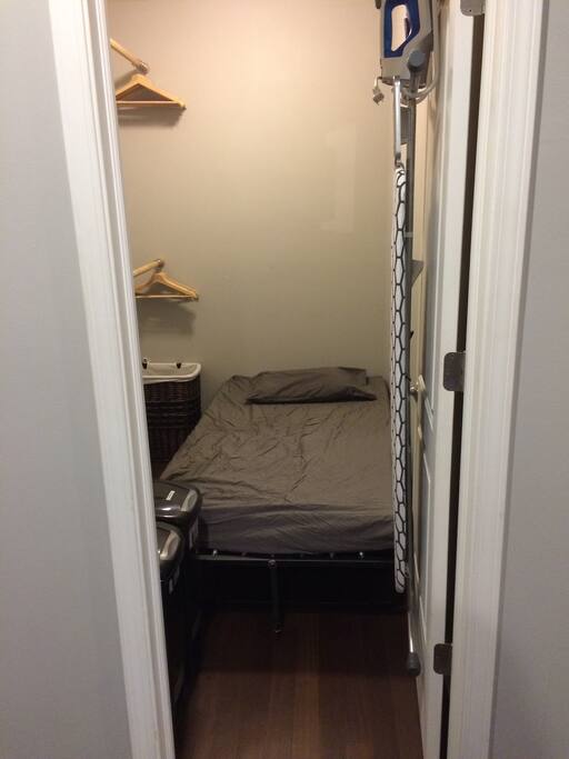 Roll away bed can be set up upon request.