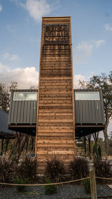 Unti A has the tower with backlit sign