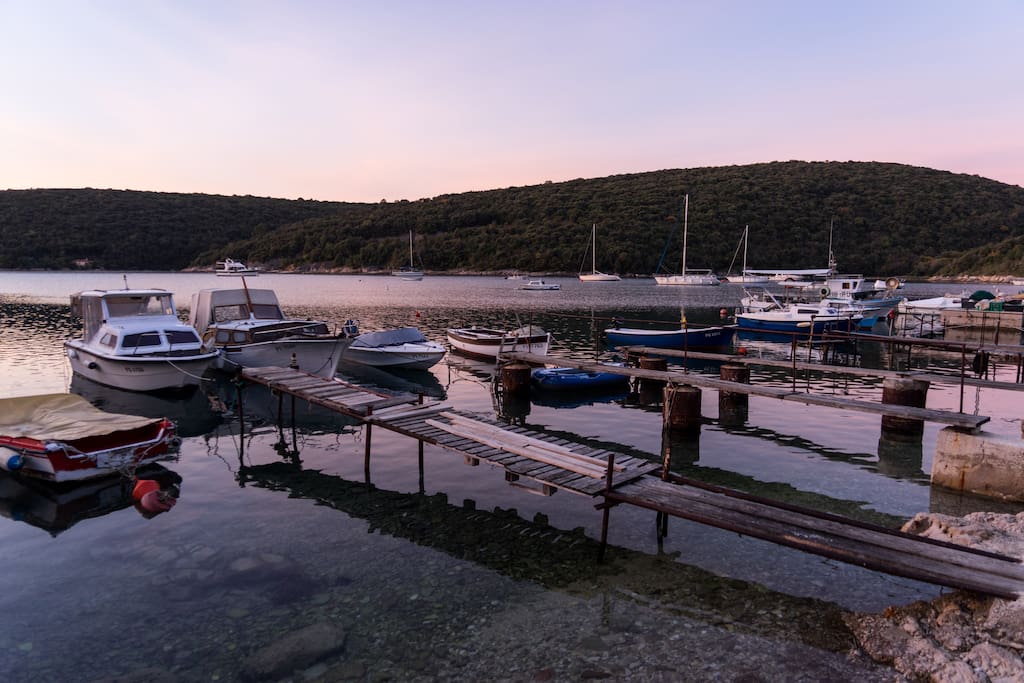 krinca harbor in the early morning