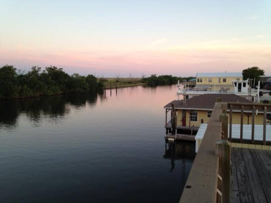 View from the crow's nest on the boat house.